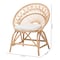 Bali & Pari Abriella Modern Bohemian Natural Brown Rattan Peacock Accent Chair 238-13408-ZORO - alternate 9